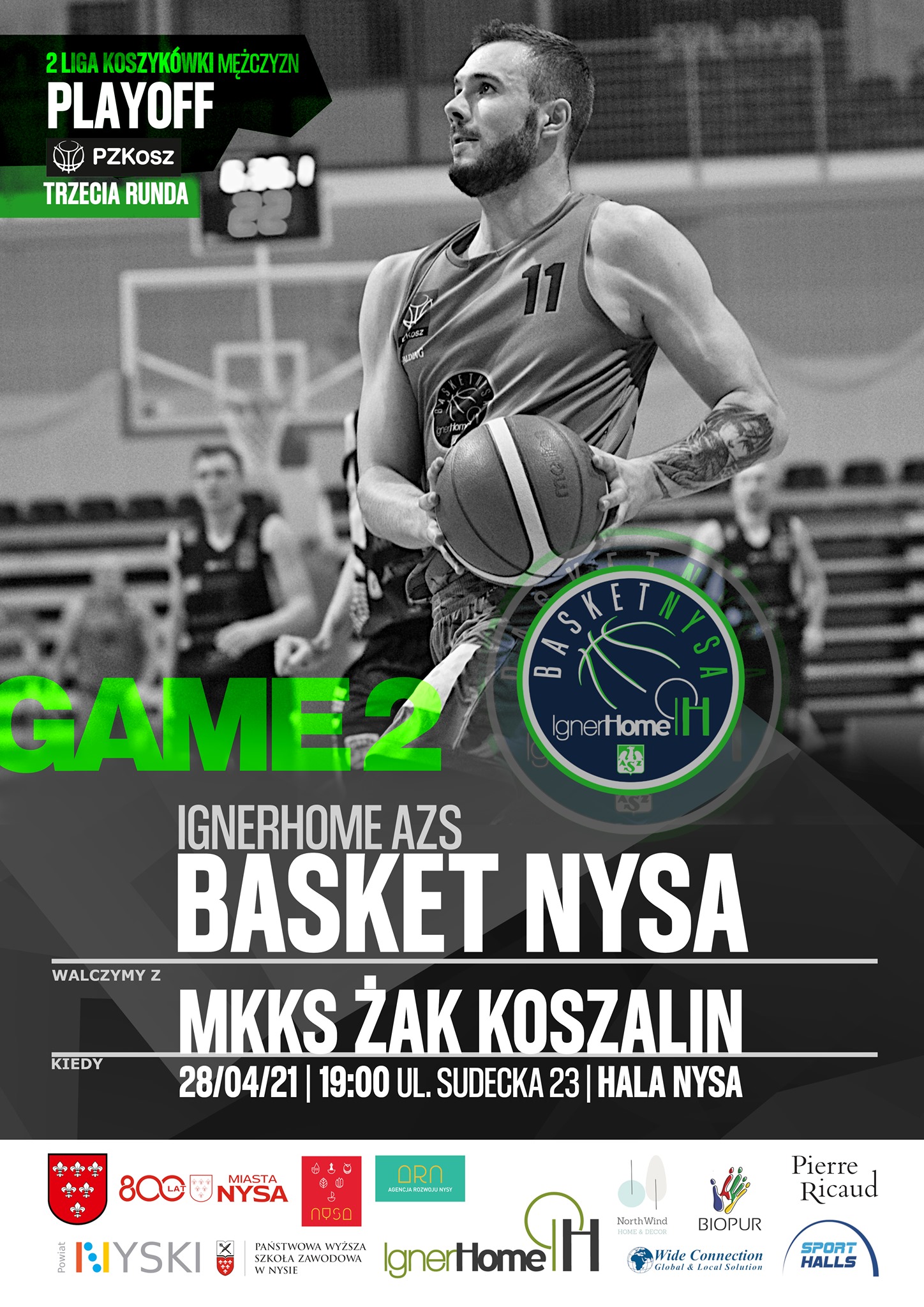 IgnerHome AZS Basket Nysa - MKKS Żak Koszalin.